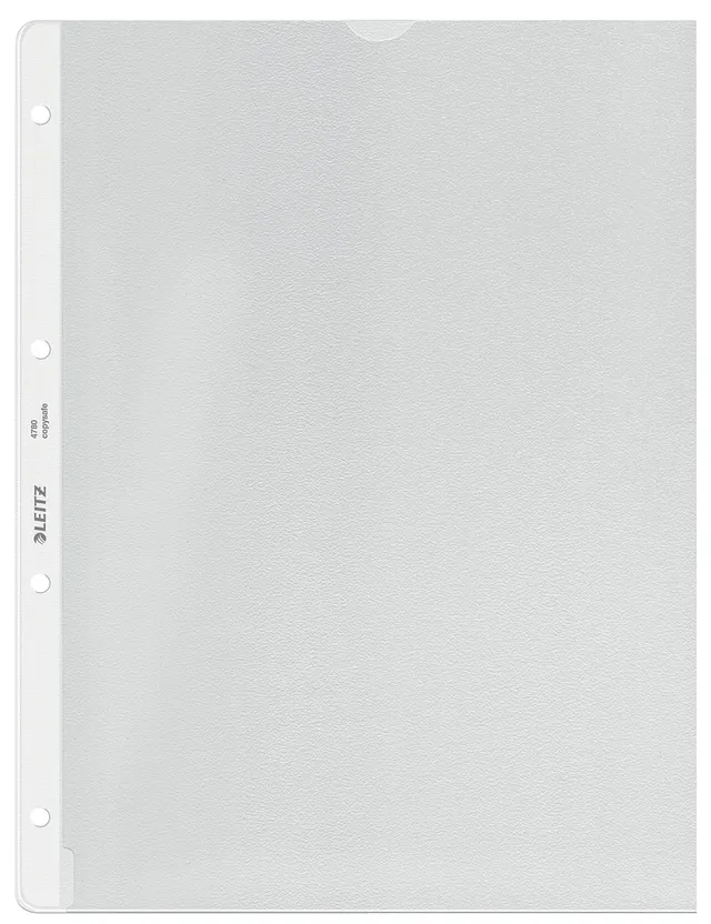 leitz-buste-trasparenti-a4-pp-0-13-mm-100-pezzi-con-foratura image 1