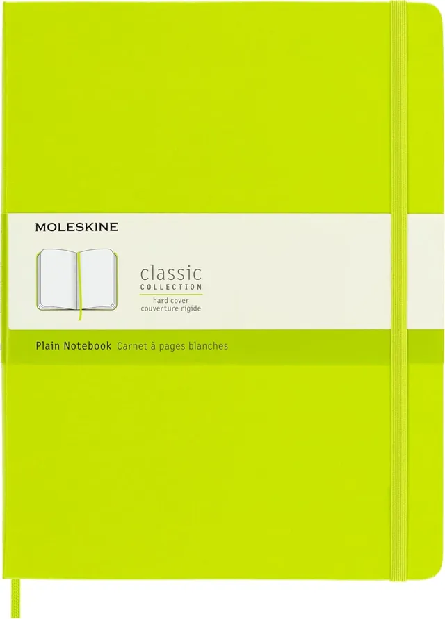 moleskine-classic-notebook-xl-19x25-cm-pagine-bianche-verde-limone image 1