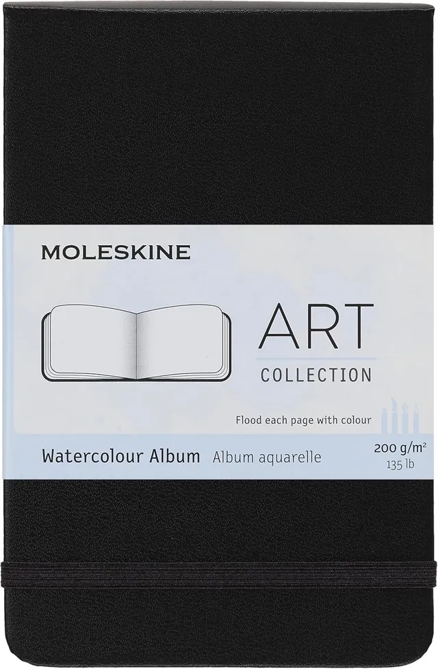 moleskine-art-watercolour-album-pocket-9x14-cm-nero-60-pagine-copertina-rigida image 1