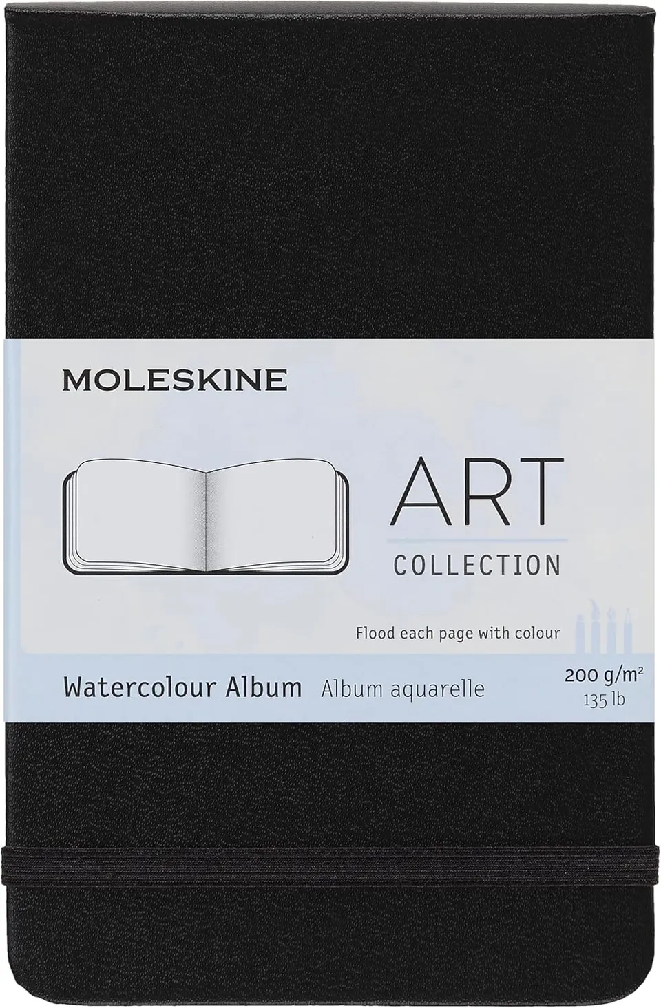 moleskine-art-watercolour-album-pocket-9x14-cm-nero-60-pagine-copertina-rigida image 1