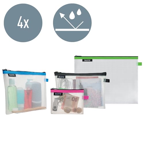 leitz-wow-set-4-buste-da-viaggio-s-m-l-cosmetici-trasparenti image 8