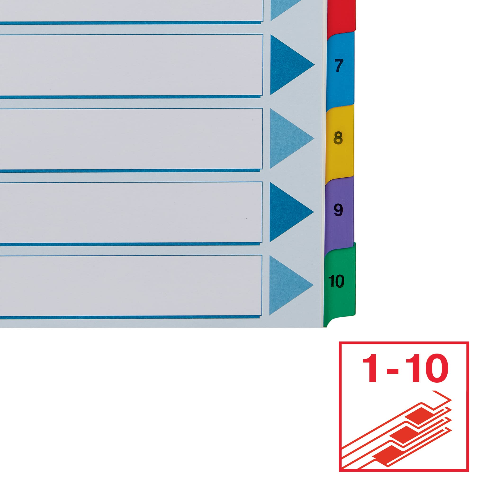 esselte-rubrica-divisori-numerati-1-10-a4-blu-100161 image 3