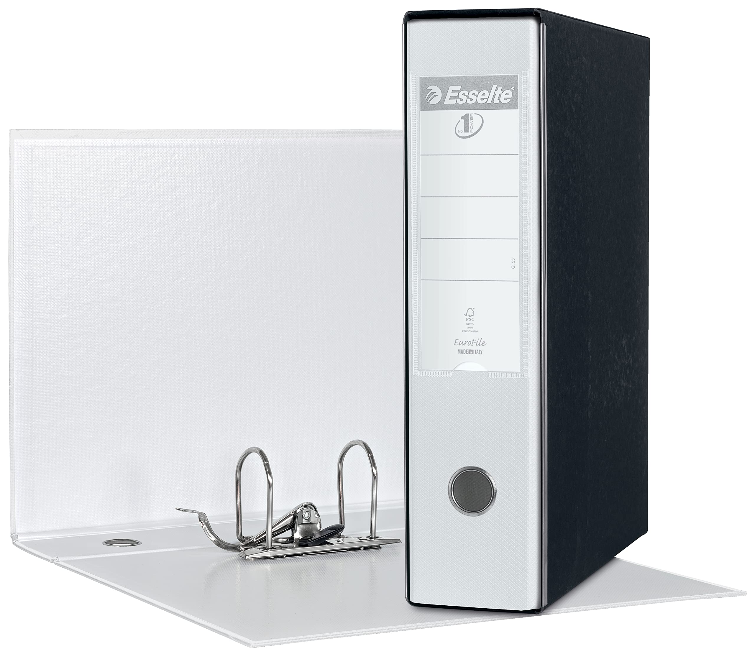 esselte-g55-eurofile-registratore-protocollo-dorso-80-mm-con-custodia-bianco-viv image 1