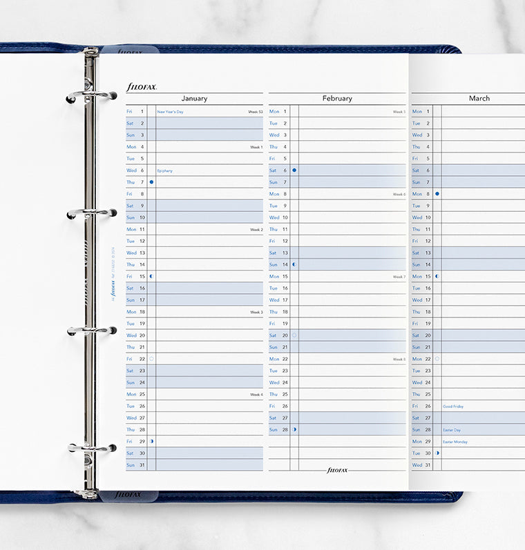 filofax-planner-annuale-verticale-a4-inglese-2027 image 2
