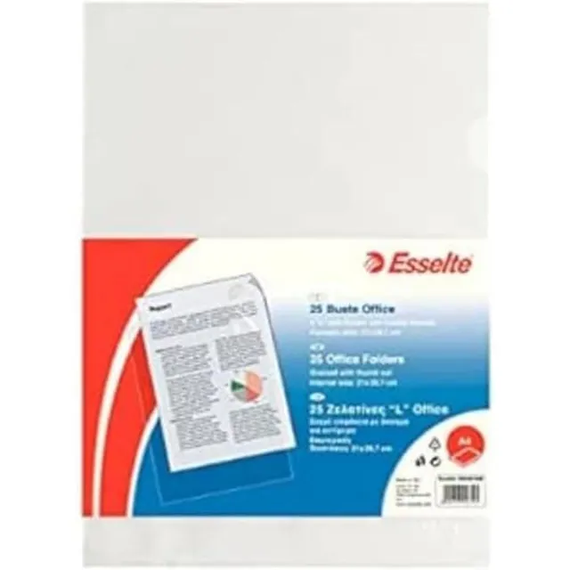 esselte-office-buste-a-l-a4-in-ppl-antiriflesso-25-pezzi-trasparenti image 1
