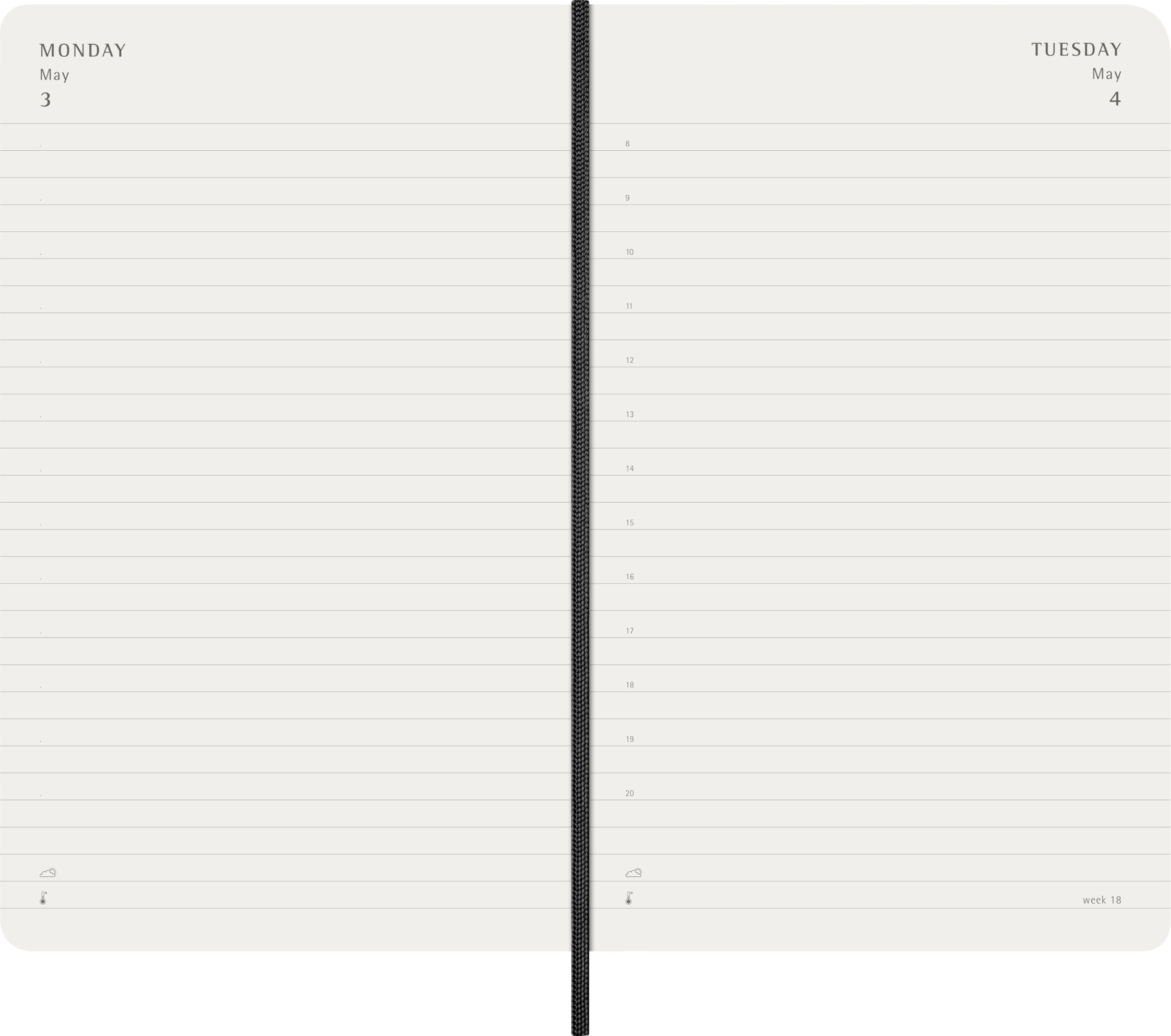 moleskine-agenda-giornaliera-2027-large-13x21-cm-copertina-morbida-nero image 3