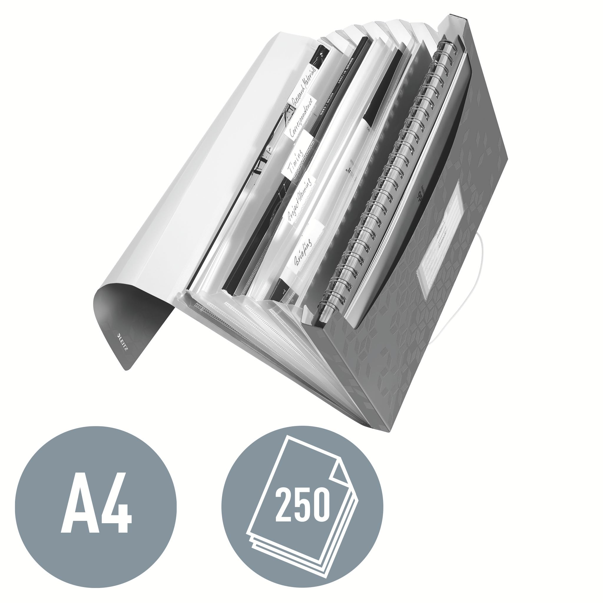 leitz-wow-cartella-progetti-a4-a-soffietto-6-scomparti-acqua-marina image 3