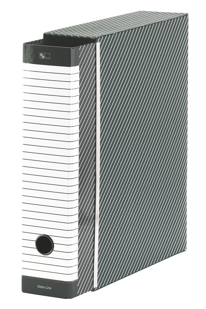 esselte-delsoline-g13-registratore-commerciale-dorso-8-cm-grigio image 2