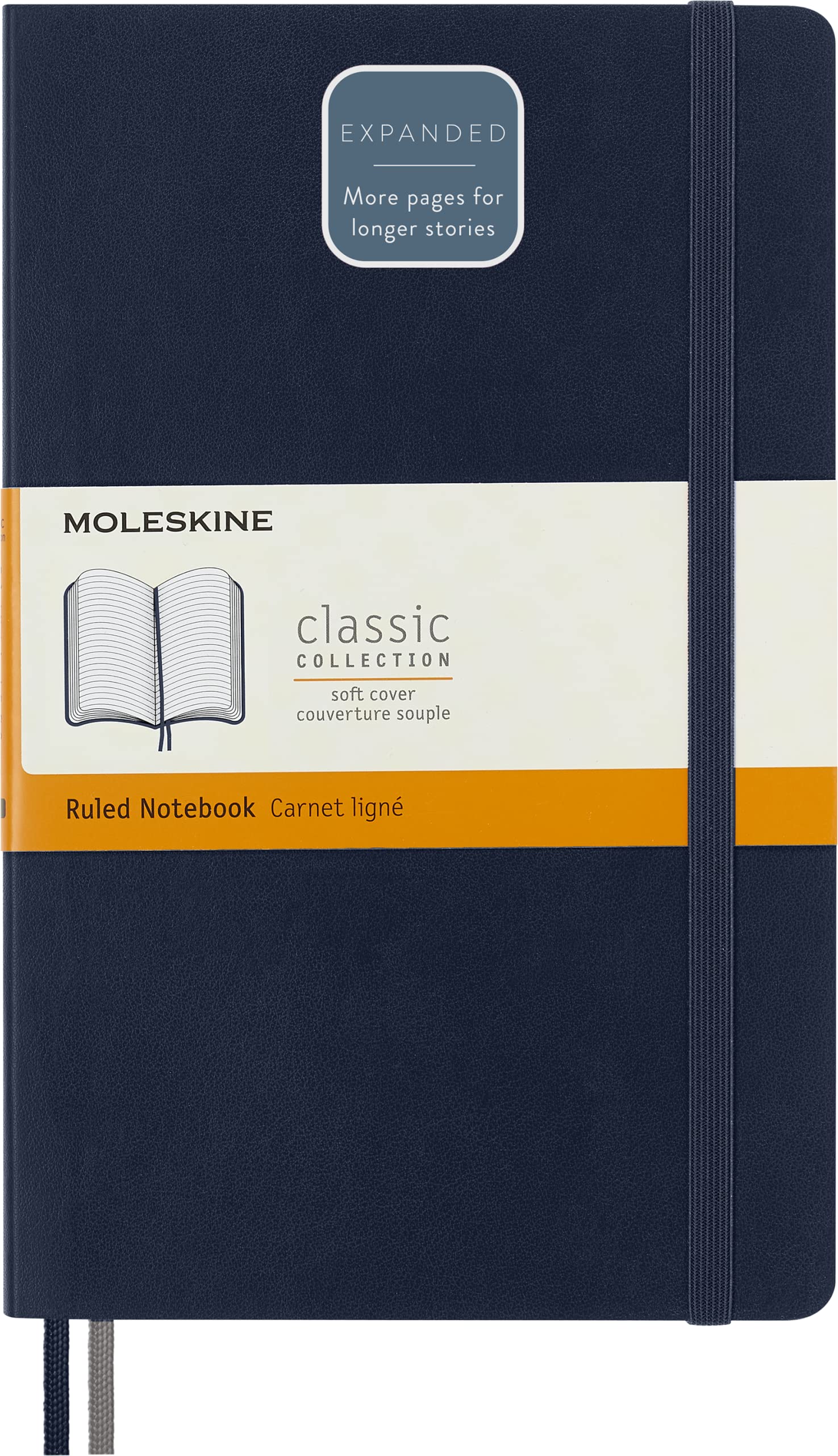 moleskine-classic-notebook-expanded-large-13-x-21-cm-blu-zaffiro-400-pagine-a-ri image 1