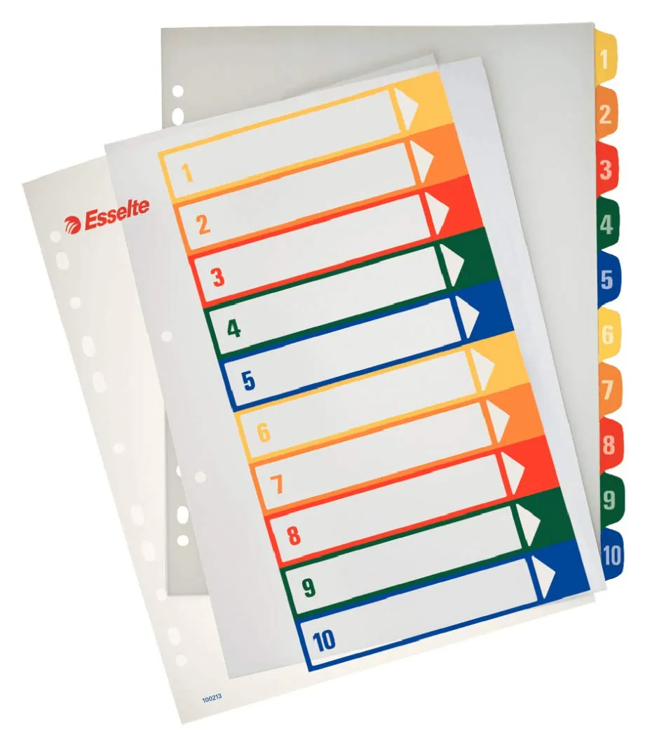 esselte-essentials-rubrica-ppl-numerica-1-10-a4-maxi image 1