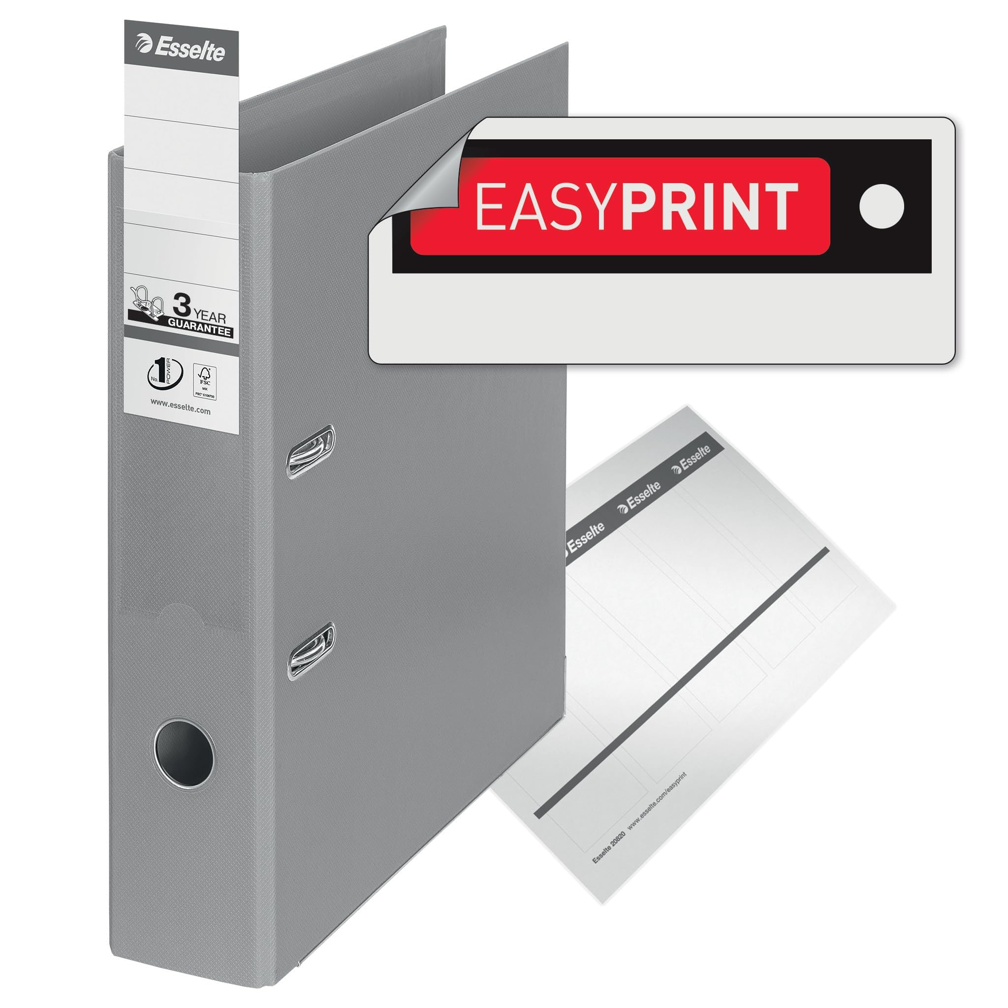 esselte-raccoglitore-a-leva-a4-grigio-500-fogli-pp-fsc image 5