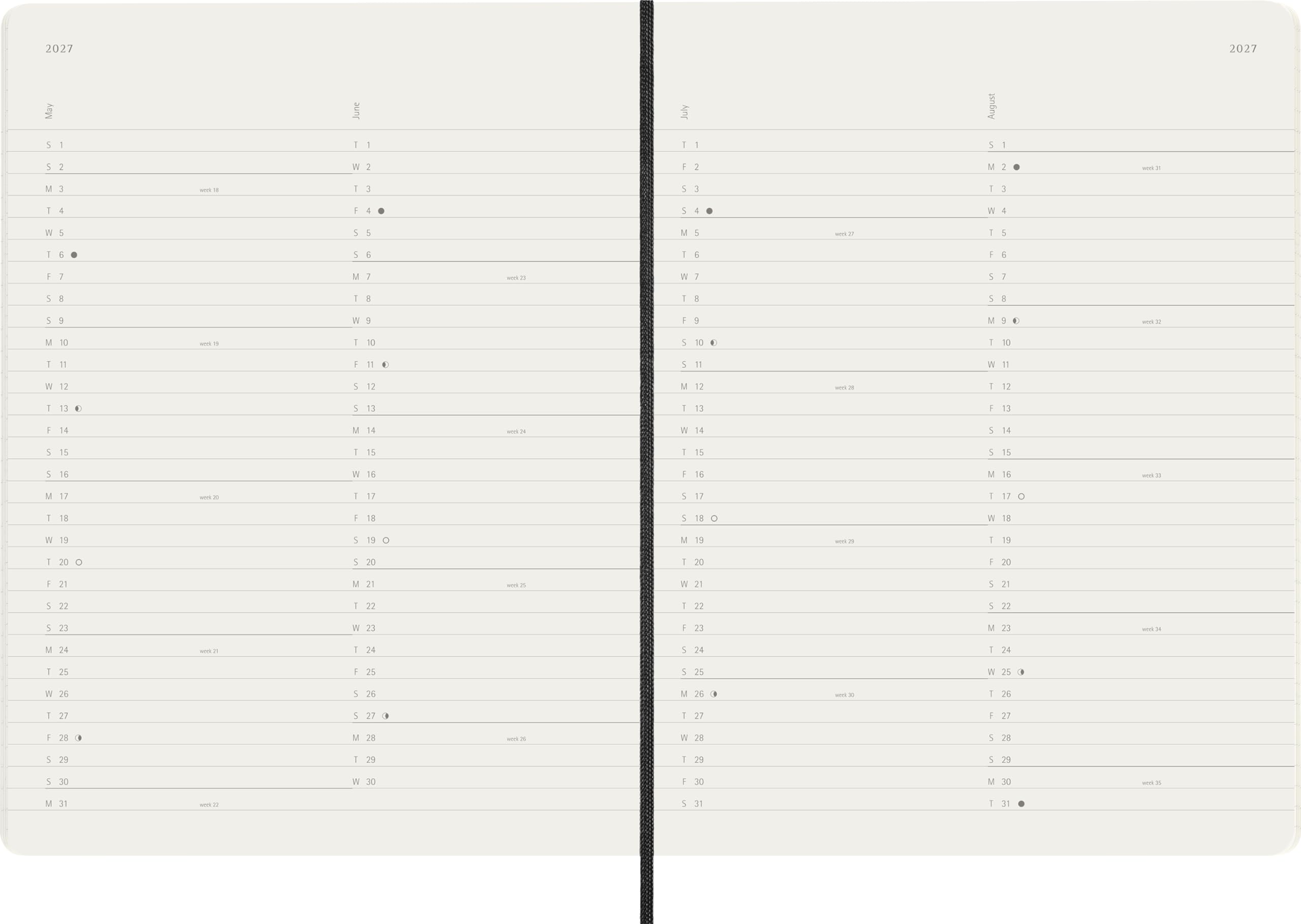 moleskine-agenda-mensile-2027-xl-19x25-cm-nero image 3