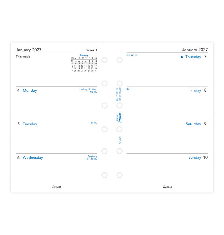 filofax-refill-diario-pocket-2027-settimanale-riciclato image 4