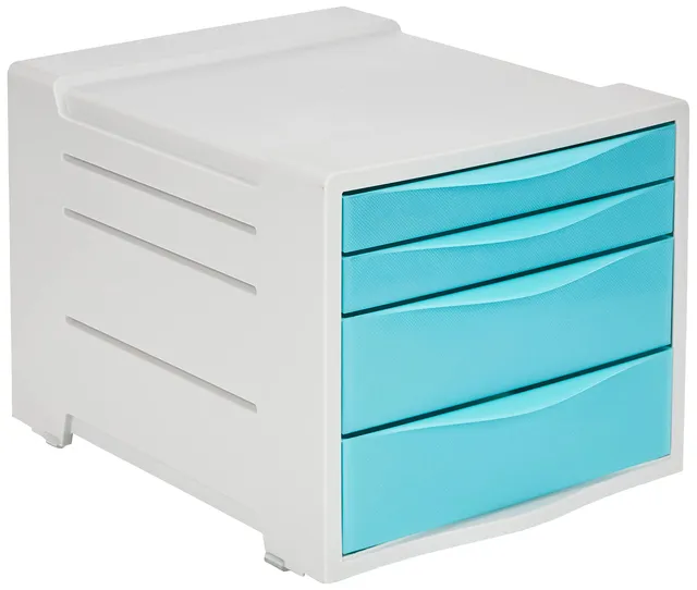 esselte-colour-breeze-cassettiera-4-cassetti-blu image 1