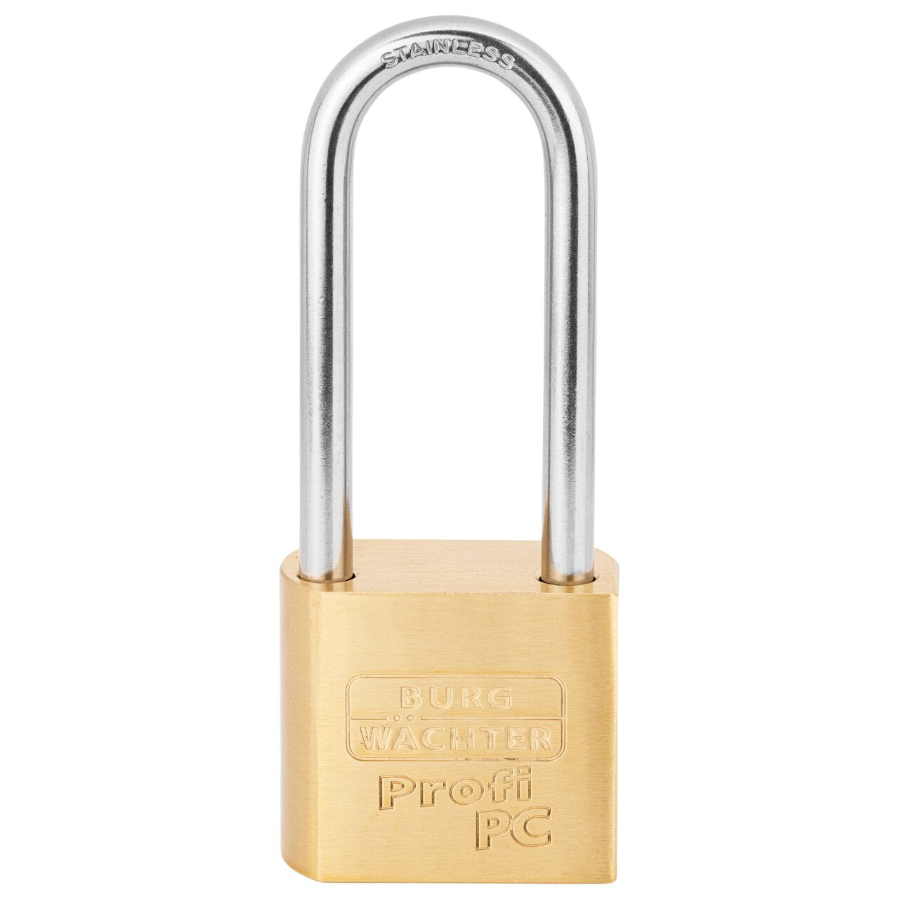 burg-w-chter-116-pc-50-hb-80-niro-lucchetto-ottone-arco-alto-inox image 3