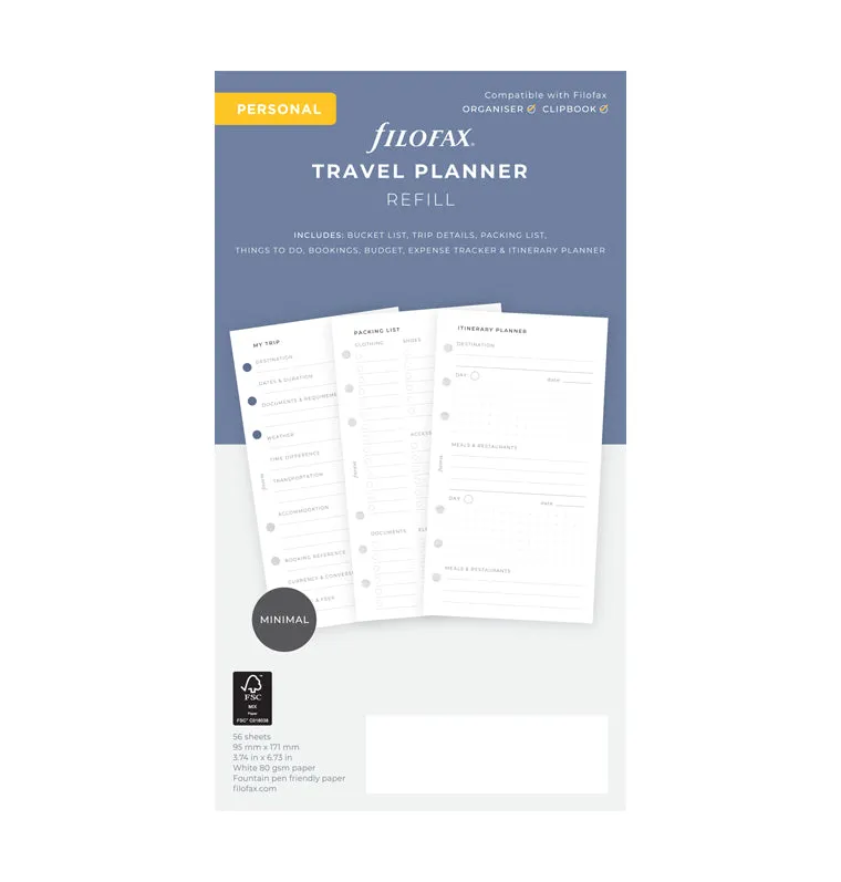 filofax-travel-planner-personal-refill-viaggio image 1