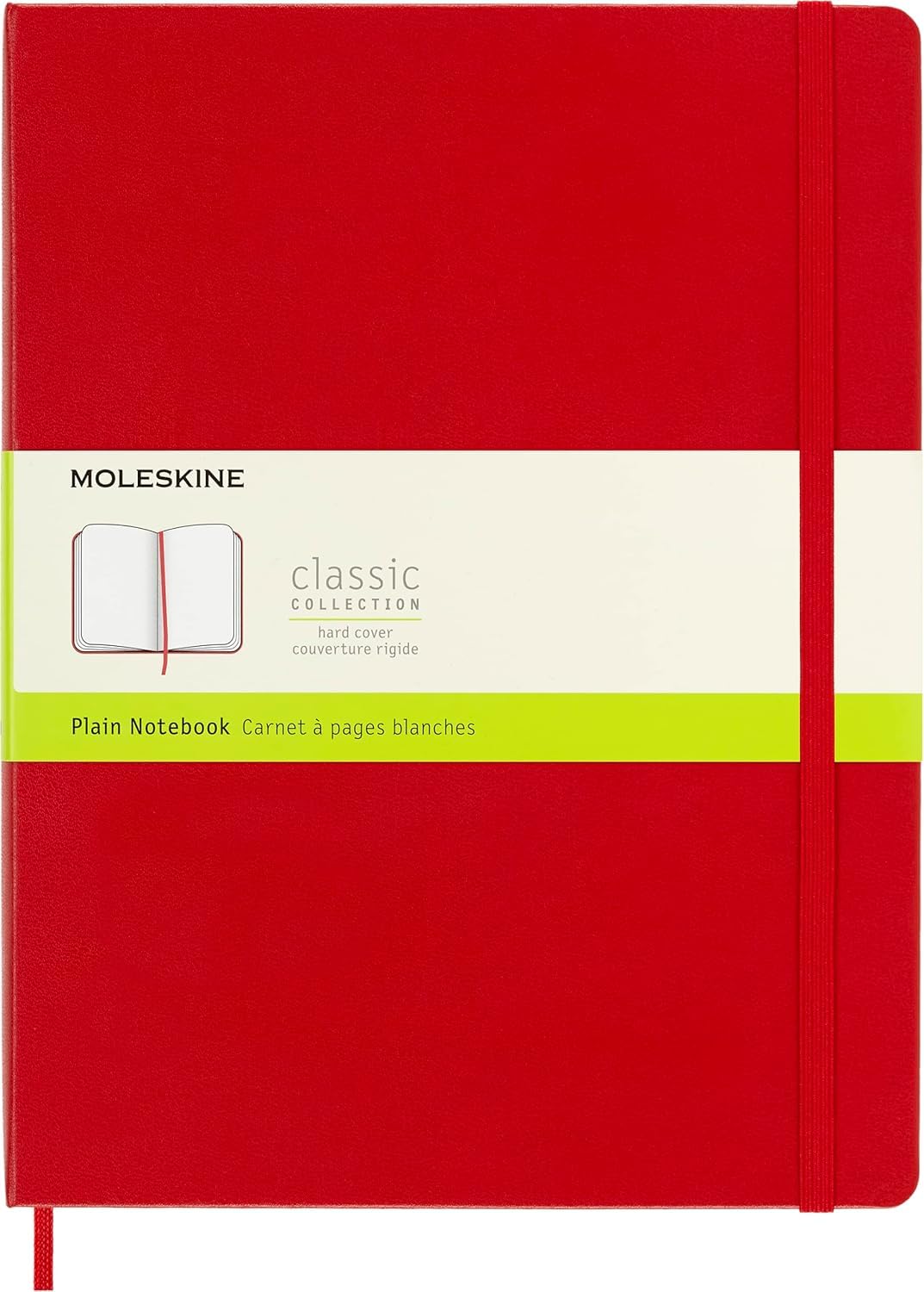 moleskine-classic-notebook-xl-19x25cm-rosso-scarlatto-pagine-bianche-192-pagine image 1