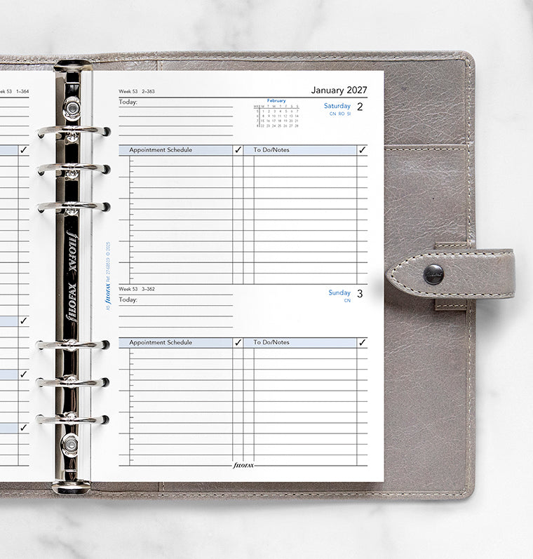 filofax-diario-1-giorno-per-pagina-con-appuntamenti-a5-inglese-2027 image 2