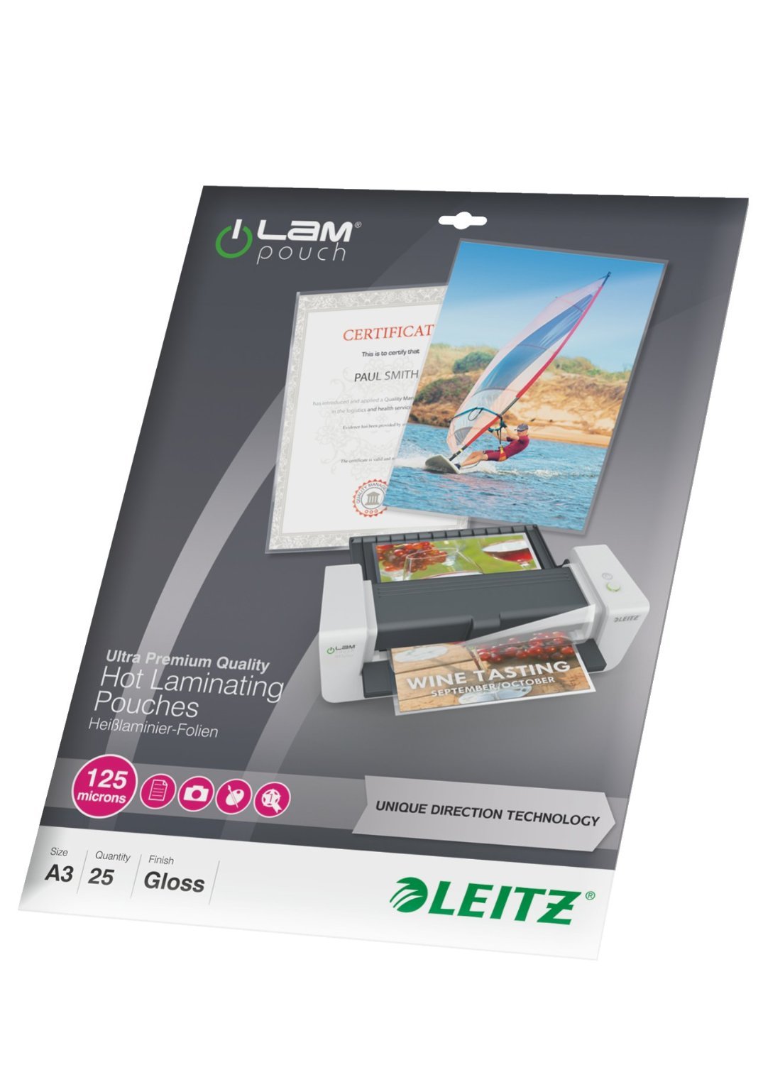 leitz-ilam-pouch-plastificazione-a3-2x125-micron-lucide-100-pezzi image 5