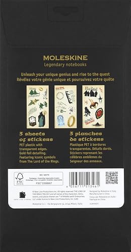 moleskine-set-3-fogli-adesivi-il-signore-degli-anelli-terra-di-mezzo-oro image 5