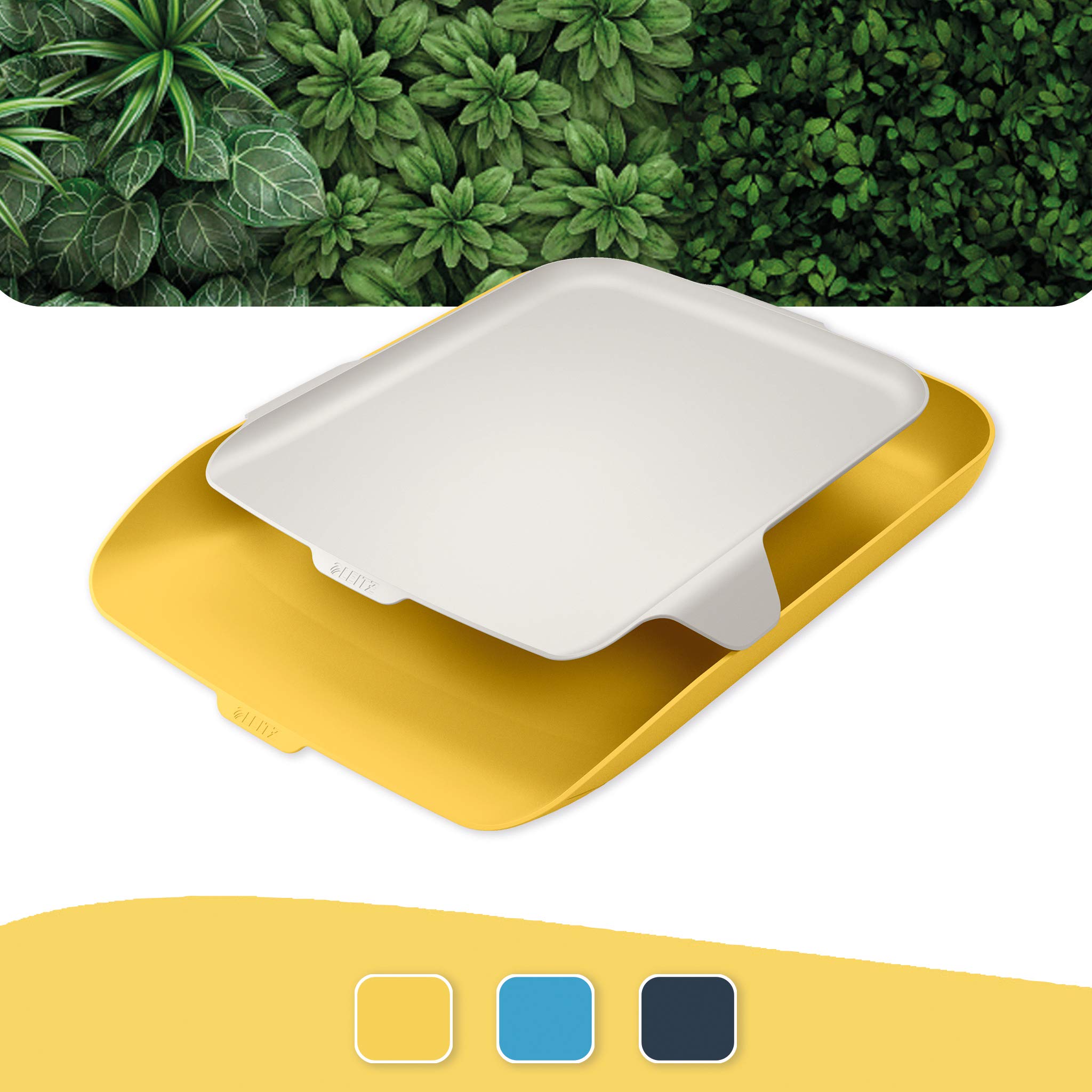 leitz-cosy-vaschetta-portacorrispondenza-a4-giallo-caldo-con-organizer image 2
