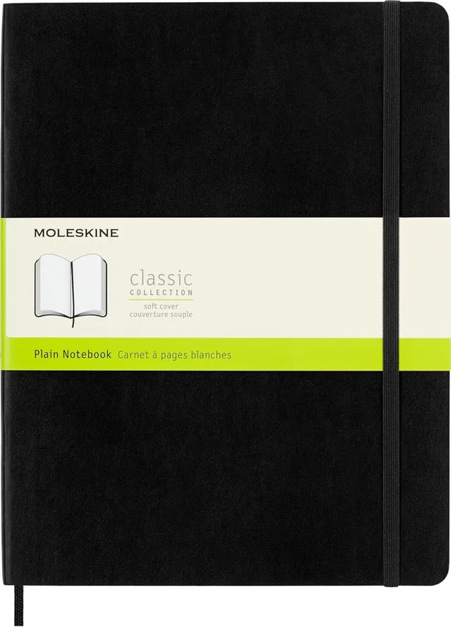 moleskine-classic-notebook-xl-19x25-cm-nero-pagine-bianche-192-pagine-copertina- image 1
