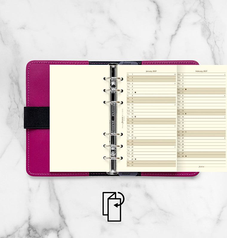 filofax-planner-annuale-verticale-crema-personal-inglese-2027 image 3