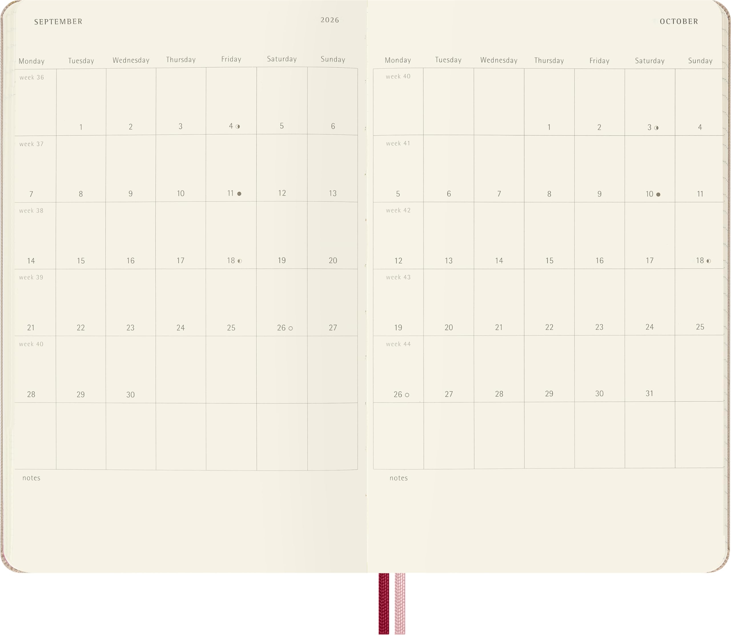 moleskine-agenda-settimanale-18-mesi-2026-2027-sakura-large-13x21-cm image 6