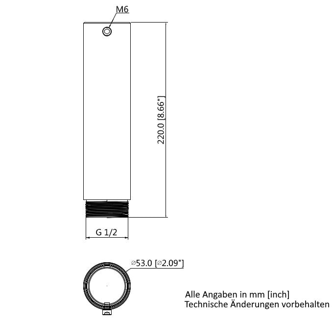 burg-w-chter-snca-ext-4852-prolunga-per-staffa-a-soffitto-per-speed-dome-ip image 2