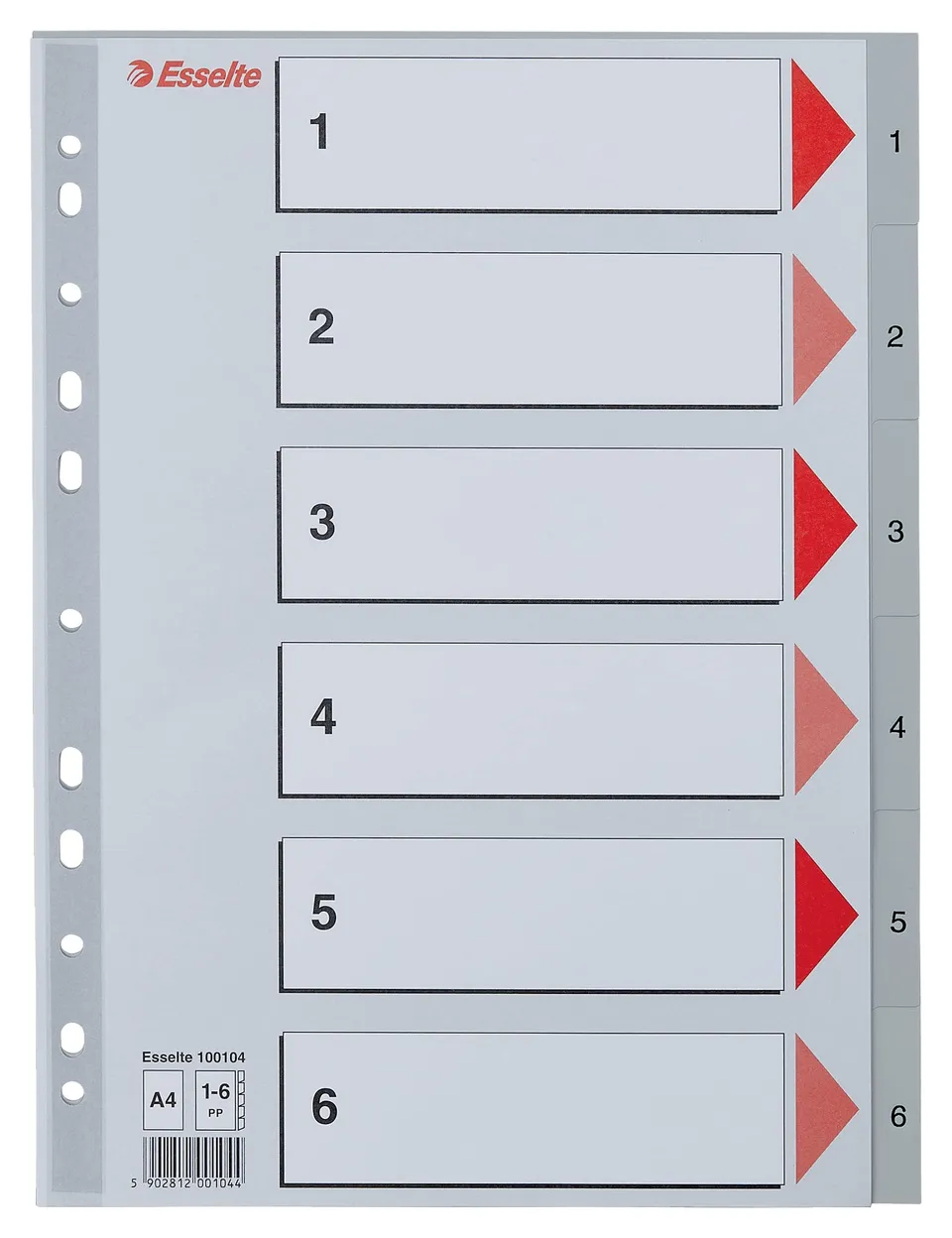 esselte-rubrica-ppl-numerica-1-6-formato-a4-100104-grigia image 1