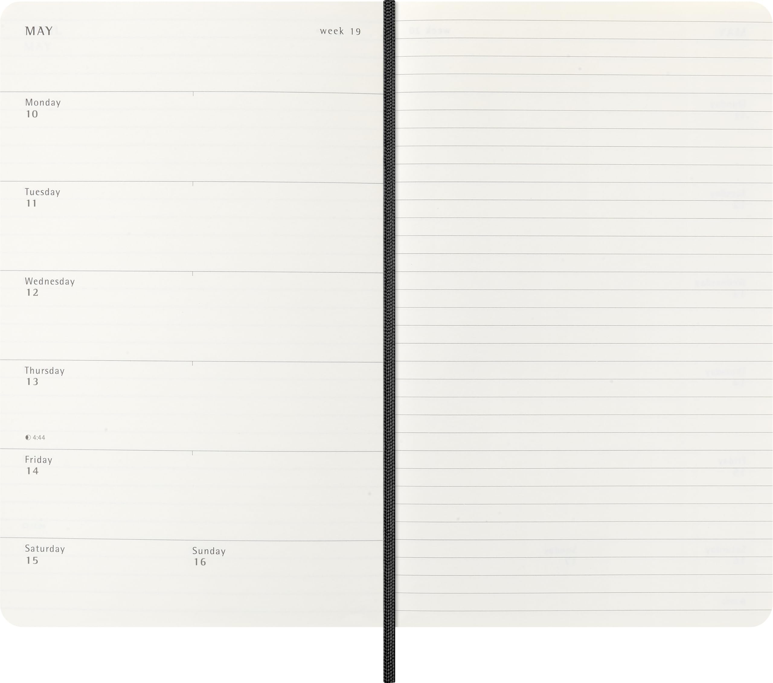 moleskine-precious-and-ethical-agenda-settimanale-2027-large-13x21-cm-nero-piton image 3
