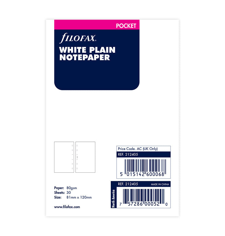 filofax-fogli-neutri-bianchi-pocket-30-fogli image 1