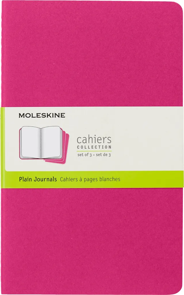 moleskine-cahier-journal-set-3-quaderni-rosa-large image 1