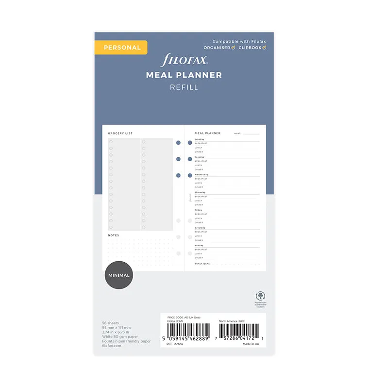 filofax-refill-meal-planner-personal-56-fogli image 1
