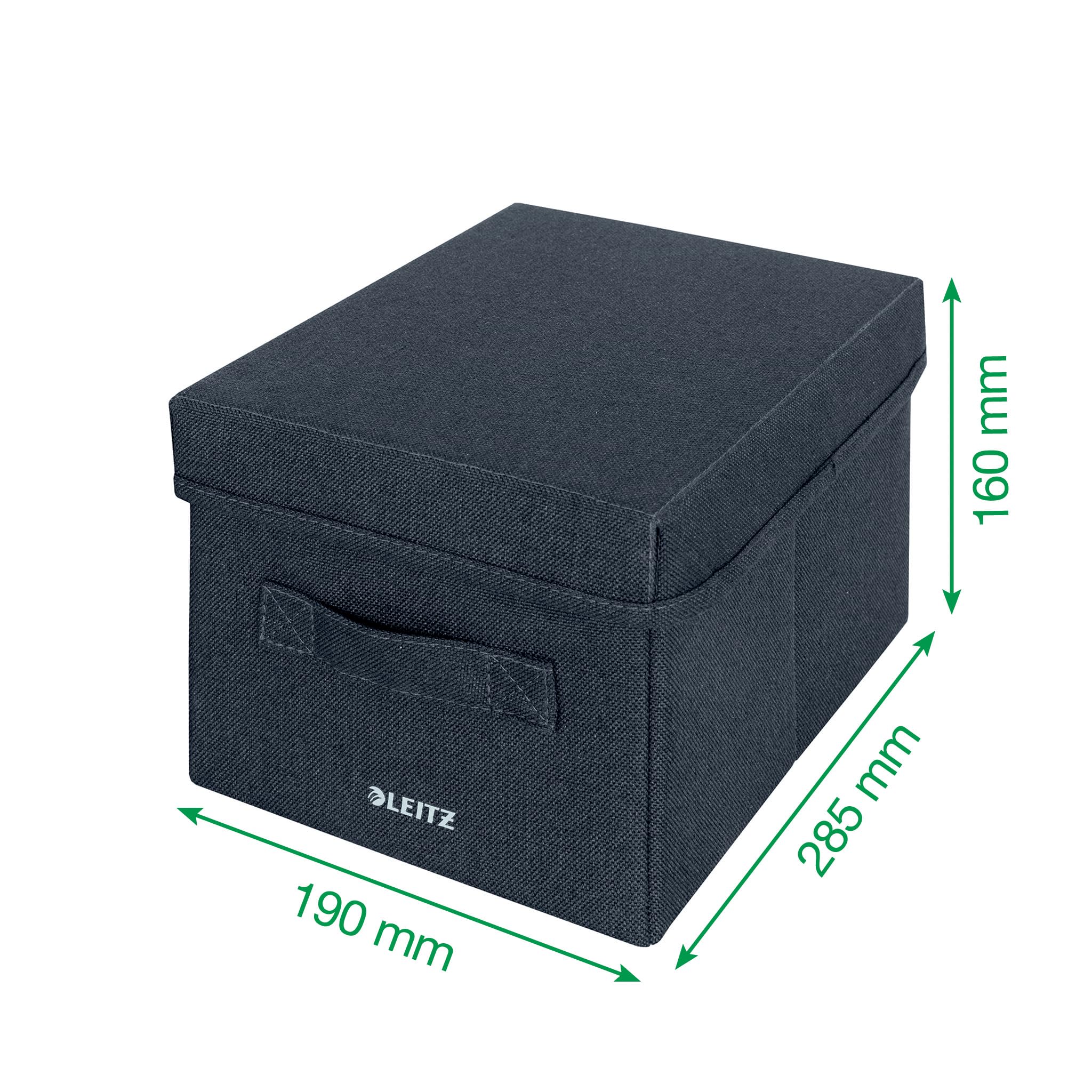 leitz-scatola-portaoggetti-in-tessuto-con-coperchio-cubo-piccola-grigio-velluto- image 6