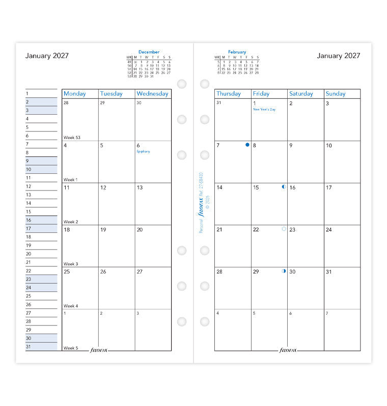 filofax-the-original-refill-calendario-mensile-personal-2027-inglese image 4