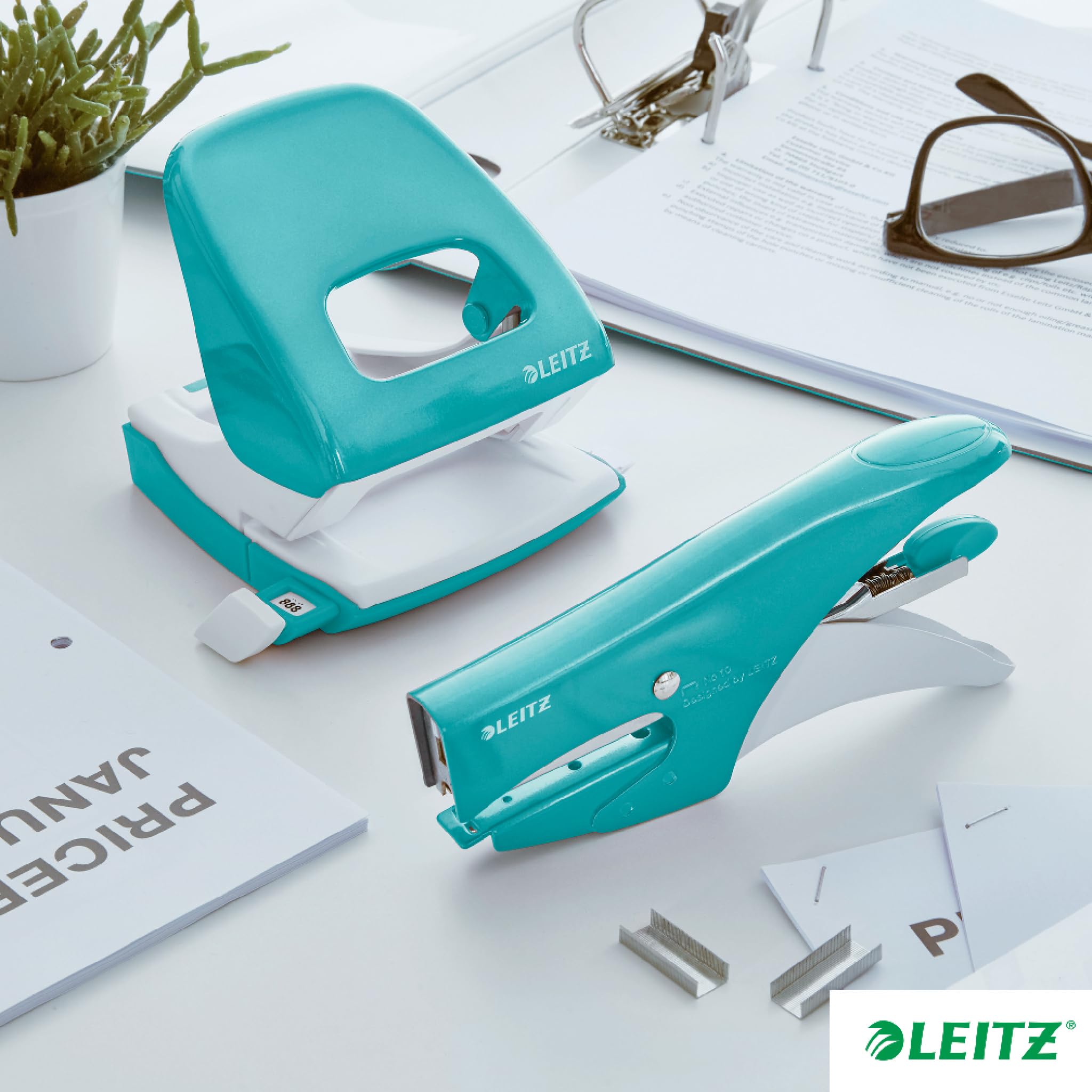 leitz-wow-cucitrice-a-pinza-15-fogli-acquamarina-metallizzato-55472051 image 4
