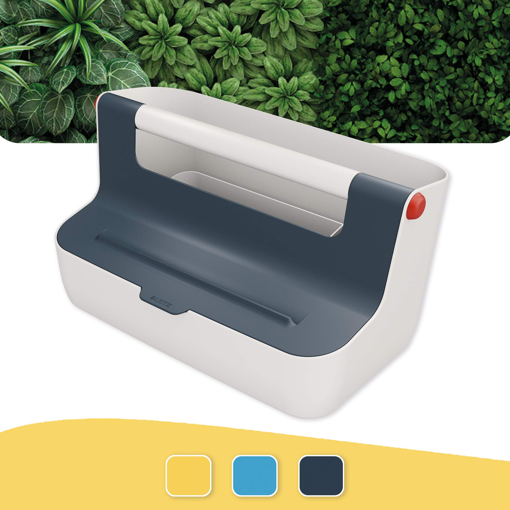 leitz-cosy-cassetta-portaoggetti-con-maniglia-grigio-velluto image 2