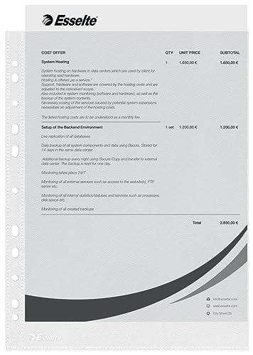 esselte-standard-set-100-buste-trasparenti-a4-opache-56171 image 8