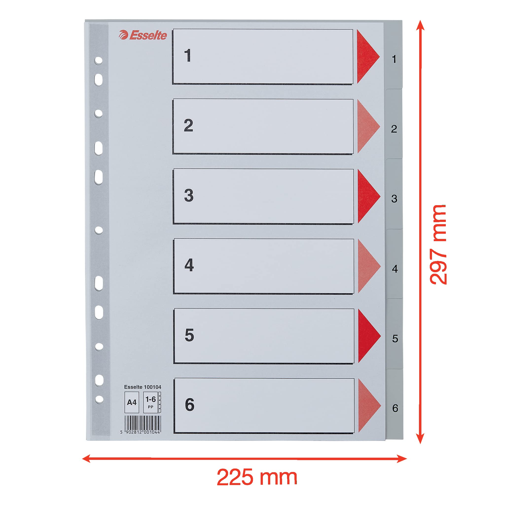 esselte-rubrica-ppl-numerica-1-6-formato-a4-100104-grigia image 4