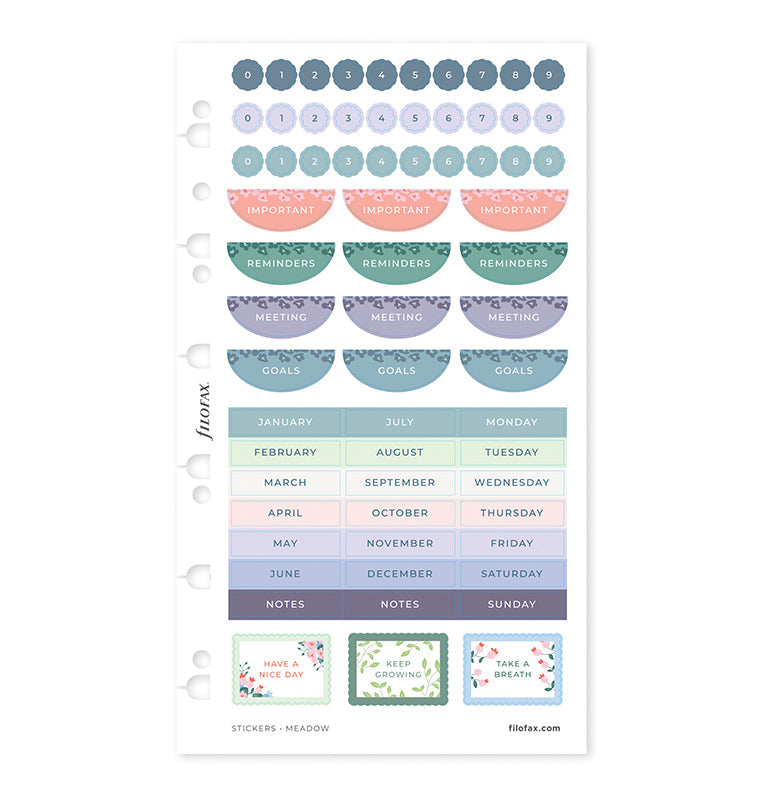 filofax-meadow-stickers-set-6-fogli-a5-personal image 4