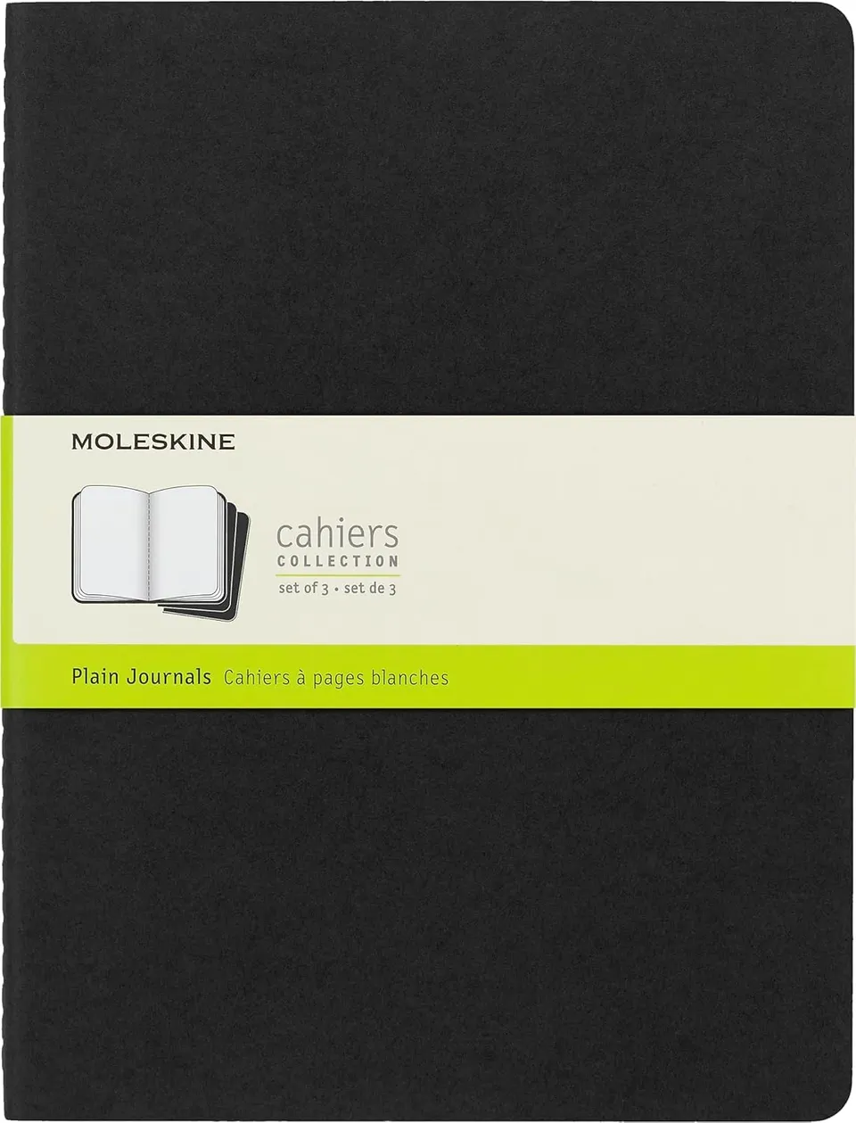moleskine-cahier-journal-set-3-quaderni-xl-19x25-cm-nero-pagine-bianche-120-pagi image 1