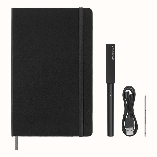 moleskine-smart-writing-set-smart-notebook-large-13x21-cm-nero-smart-pen image 1