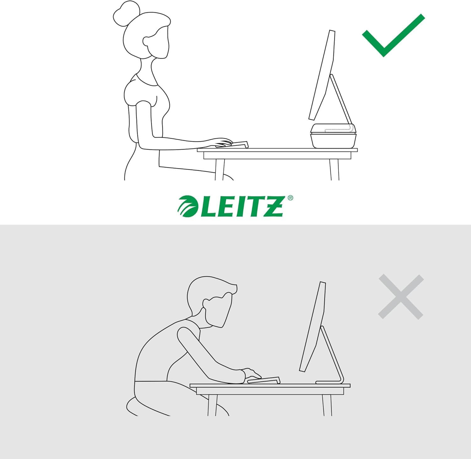 leitz-ergo-supporto-monitor-regolabile-2-altezze-grigio-velluto-65040089 image 4
