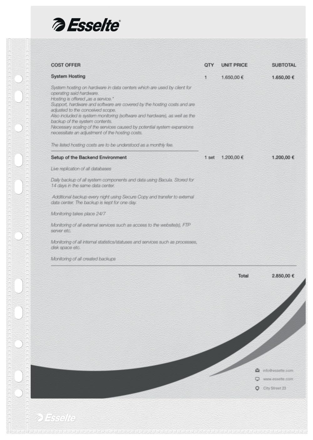 esselte-standard-set-100-buste-trasparenti-a4-opache-56171 image 4