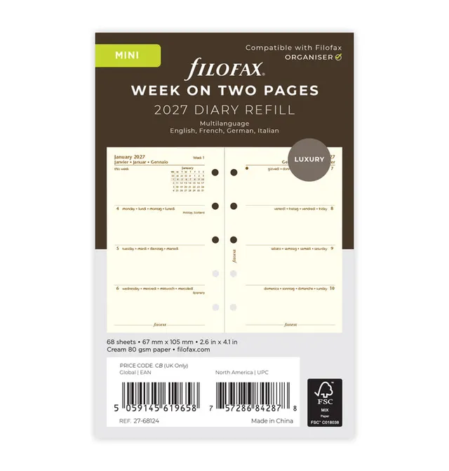 filofax-calendario-1-settimana-su-2-pagine-mini-multilingua-2027-2 image 1