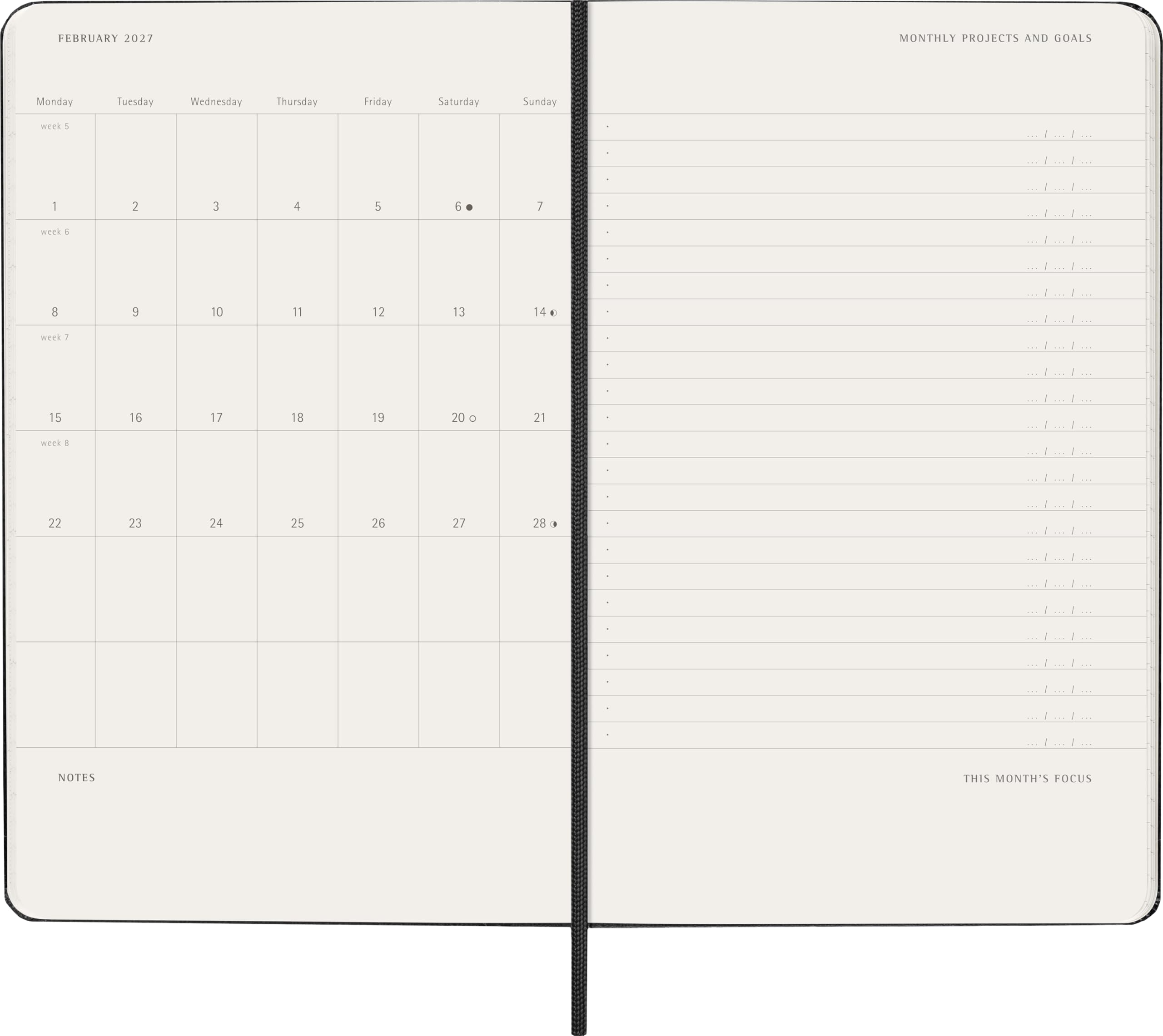 moleskine-pro-planner-2027-verticale-settimanale-large-nero-13x21-cm image 5