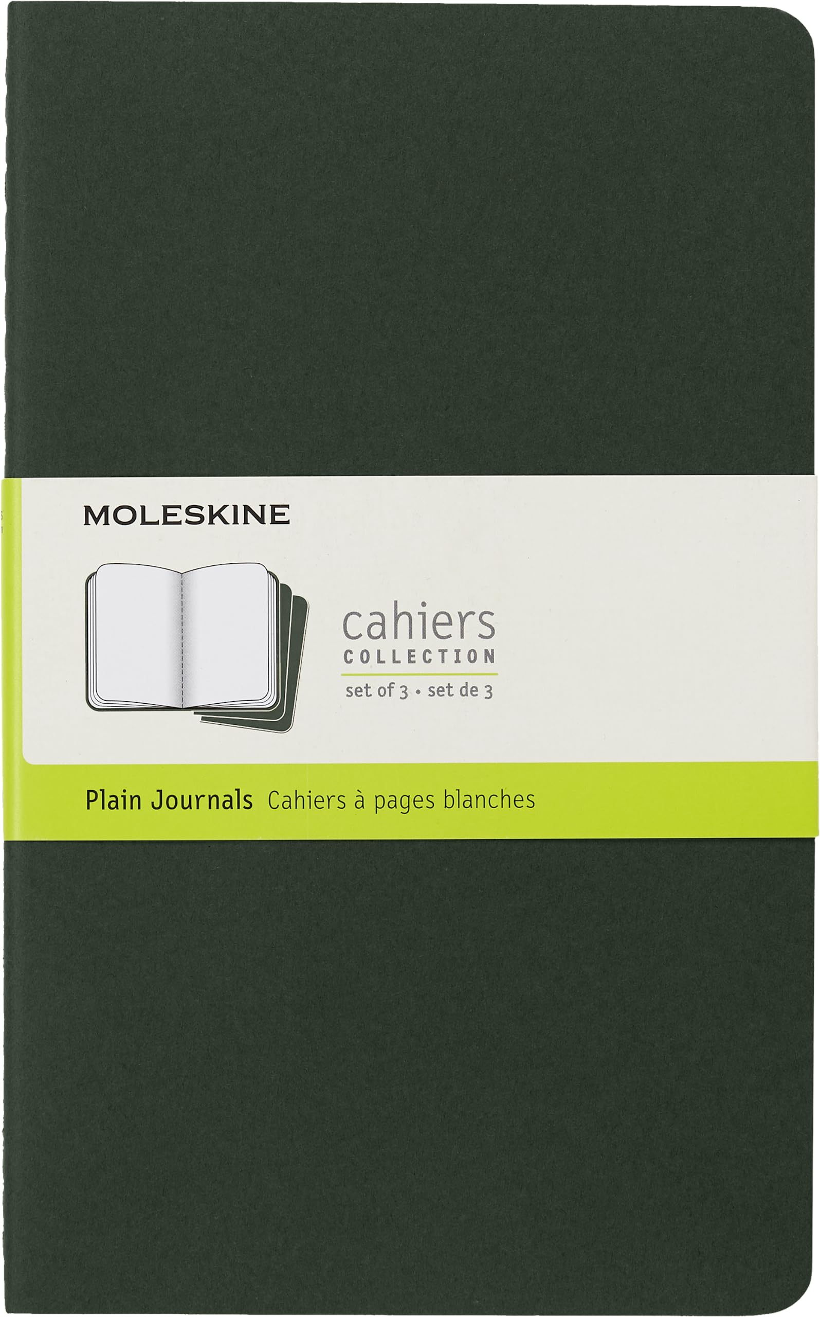 moleskine-cahier-journal-set-3-quaderni-large-13-x-21-cm-verde-mirto image 1