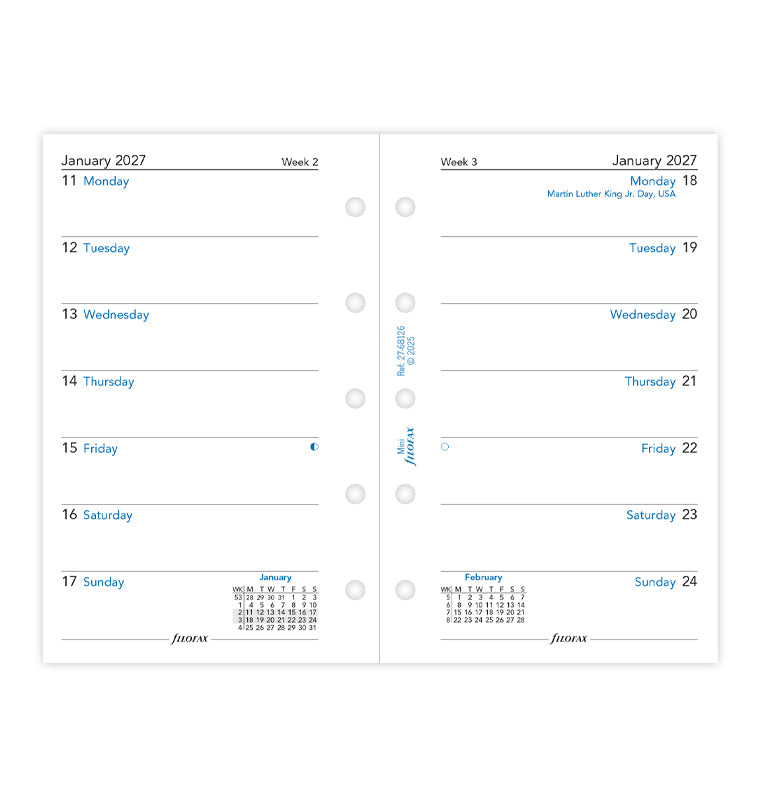 filofax-refill-calendario-1-settimana-per-pagina-mini-2027-inglese image 4