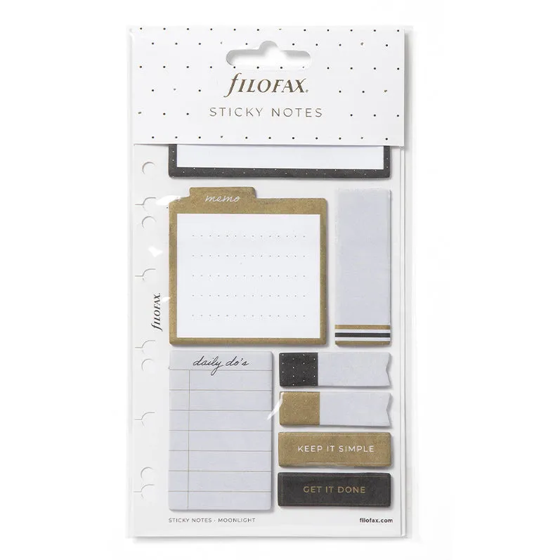 filofax-moonlight-set-sticky-notes-a5-blocchi-e-segnapagina-oro image 1